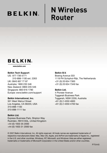 N Wireless Router - Belkin