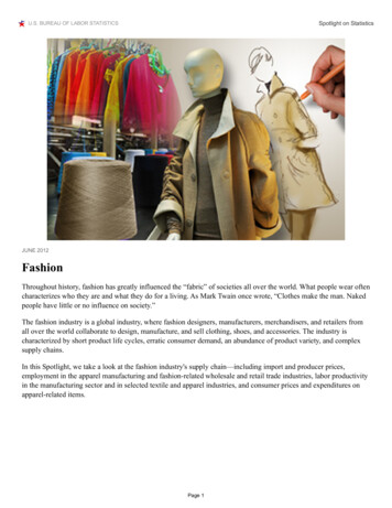 JUNE 2012 Fashion - Bureau Of Labor Statistics