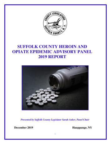SUFFOLK COUNTY HEROIN AND OPIATE EPIDEMIC 