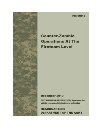 FM 999-3 Counter-Zombie Operations At The Fireteam Level