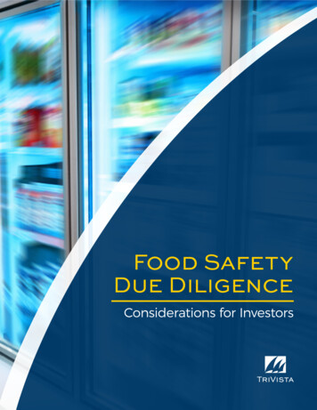 Food Safety Due Diligence - Trivista 