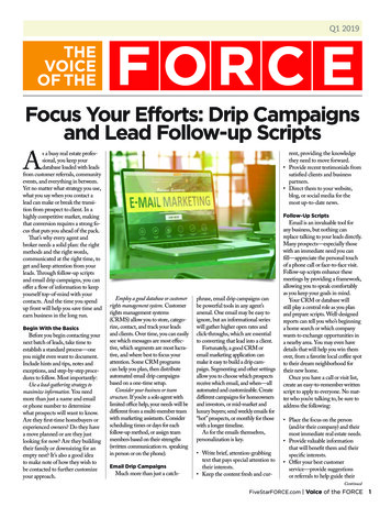Focus Your Efforts: Drip Campaigns And Lead Follow-up Scripts