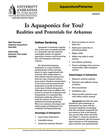 Is Aquaponics For You? - University Of Arkansas System .