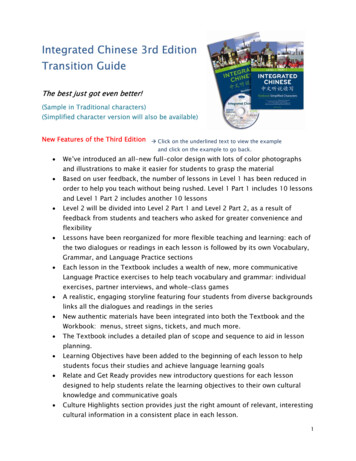 Integrated Chinese 3rd Edition Transition Guide - Cheng & 