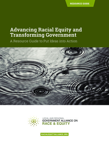 Advancing Racial Equity And Transforming Government