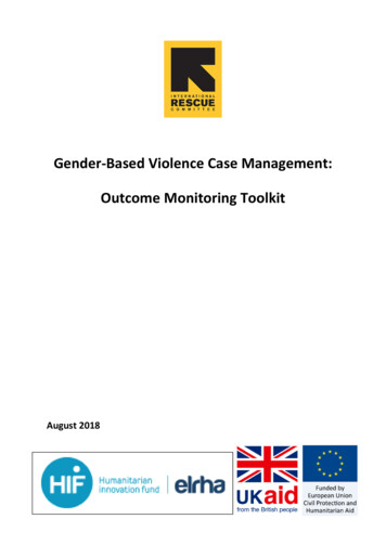 GBV Case Management Outcome Monitoring Toolkit