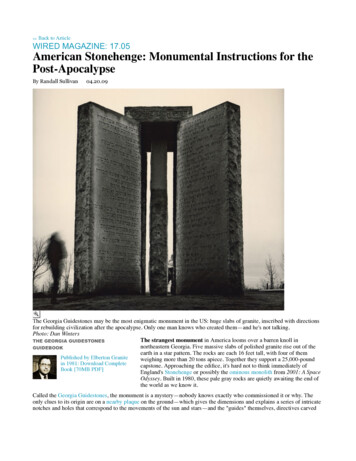 American Stonehenge: Monumental Instructions For The Post .