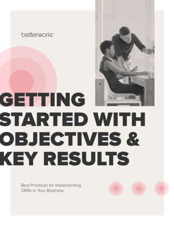 GETTING STARTED WITH OBJECTIVES & KEY RESULTS