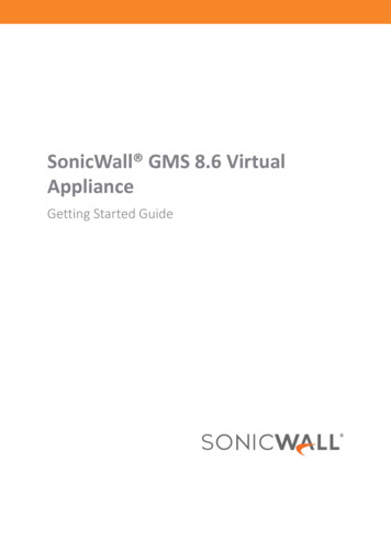SonicWall GMS 8.6 Virtual Appliance
