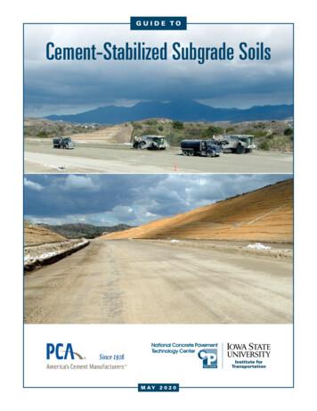 Guide To Cement-Stabilized Subgrade Soils