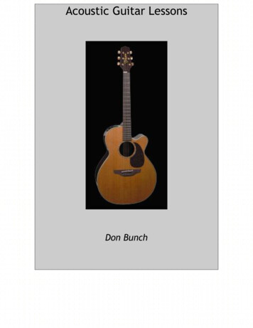 Guitar Lessons Outline - Dbunch 