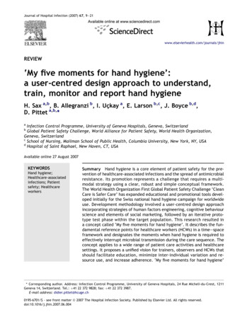 'My ﬁve Moments For Hand Hygiene': A User-centred Design Approach To .