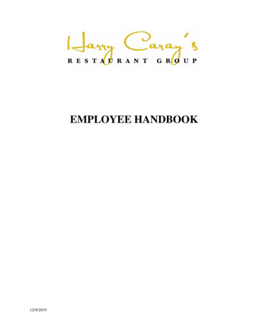 EMPLOYEE HANDBOOK - Harry Caray's Restaurant Group
