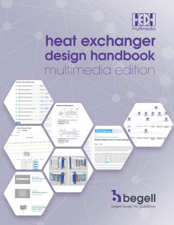 Multimedia Edition - Heat Exchanger Design Handbook .
