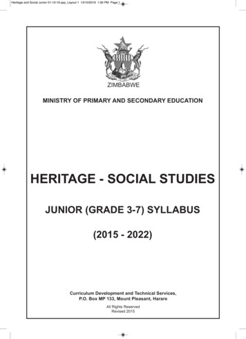 SOCIAL STUDIES - Free ZIMSEC & Cambridge Revision Notes