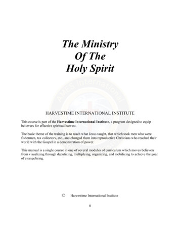 The Ministry Of The Holy Spirit - Amesbible 