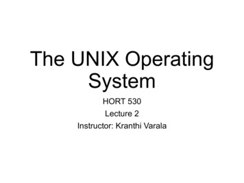 The UNIX Operating System