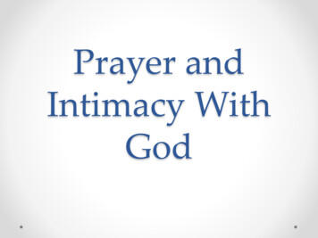 Prayer And Intimacy With God - Houston