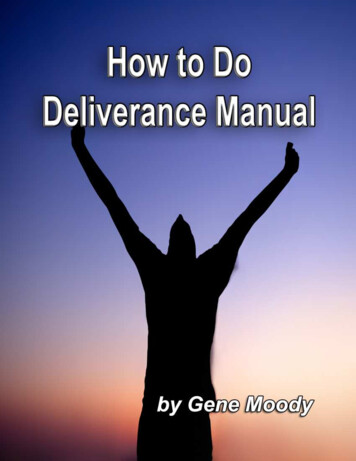 How To Do Deliverance Manual - Ver 7