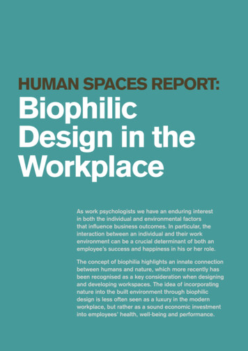 HUMAN SPACES REPORT: Biophilic Design In The Workplace
