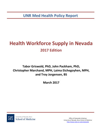 Health Workforce Supply In Nevada - University Of Nevada, Reno