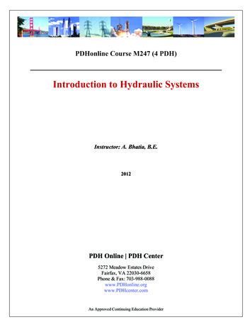 Introduction To Hydraulic Systems - PDHonline 