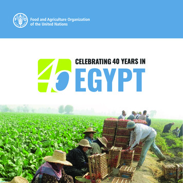 FAO Egypt - 40th - Booklet - English - Final Final To Printer