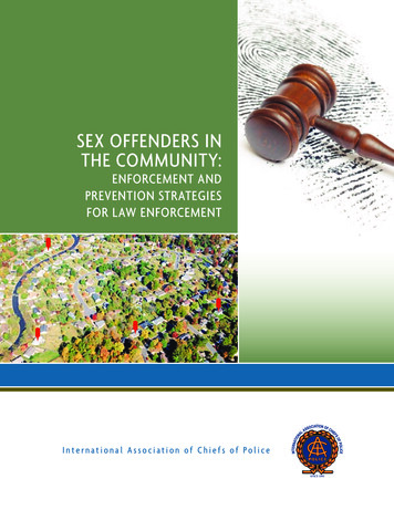 Sex OffenderS In The COmmunity - Bureau Of Justice Assistance
