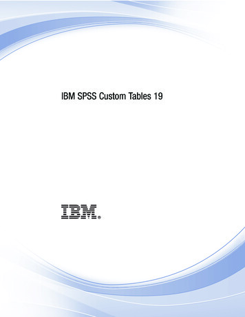 IBM SPSS Custom Tables 19 - University Of North Texas