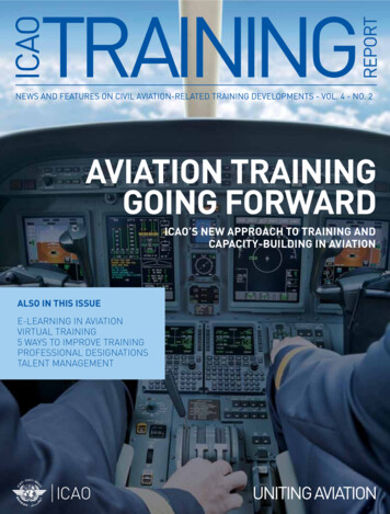 AVIATION TRAINING GOING FORWARD - ICAO