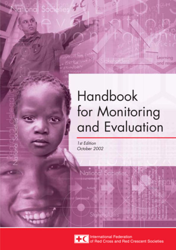Handbook For Monitoring And Evaluation