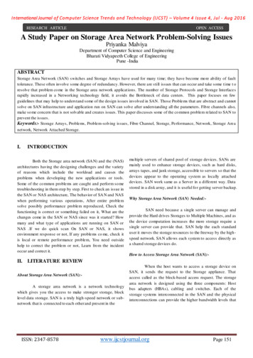 A Study Paper On Storage Area Network Problem-Solving Issues