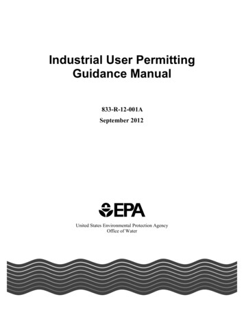 Industrial User Permitting Guidance Manual