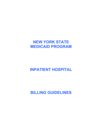 Inpatient Billing Guidelines - EMedNY