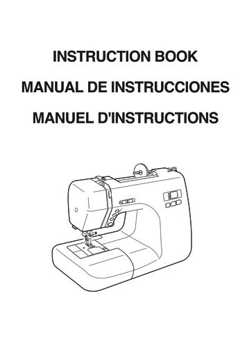 INSTRUCTION BOOK MANUAL DE INSTRUCCIONES MANUEL 