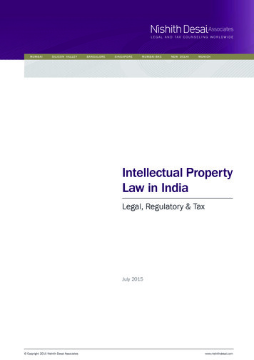 Intellectual Property Law In India - Nishith Desai