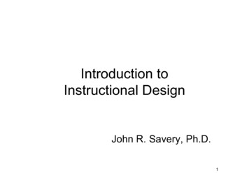 Introduction To Instructional Design