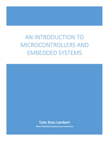 An Introduction To Microcontrollers And Embedded Systems
