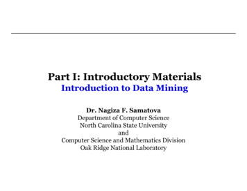 Introduction To Data Mining.ppt - NCSU