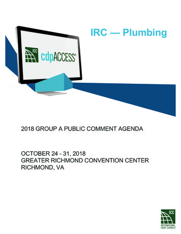IRC — Plumbing - Iccsafe 