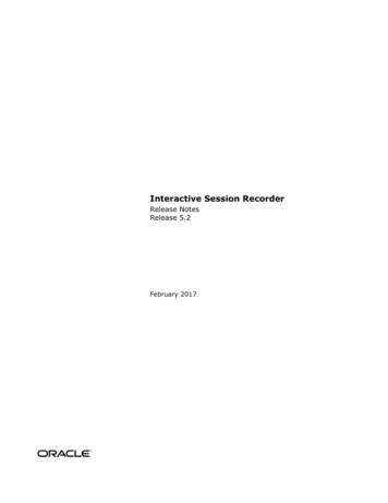 Interactive Session Recorder - Oracle
