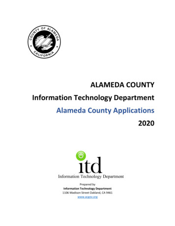 ALAMEDA COUNTY Information Technology Department Alameda County .