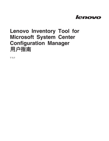 Lenovo Inventory Tool For Microsoft System Center Configuration Manager V60