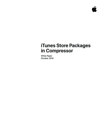 ITunes Store Packages In Compressor - Apple