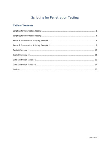 Scripting For Penetration Testing - USALearning