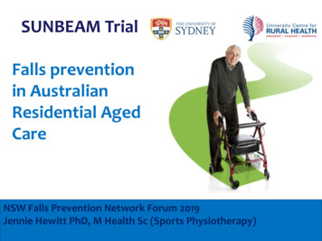 SUNBEAM Trial Falls Prevention In Australian Residential Aged Care