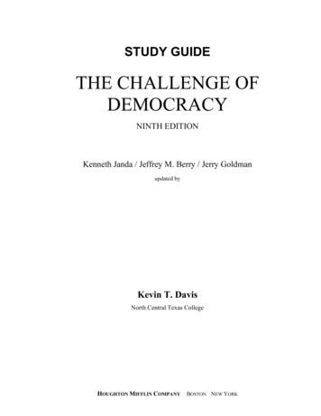 THE CHALLENGE OF DEMOCRACY - Cengage