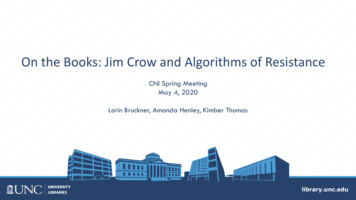 On The Books: Jim Crow And Algorithms Of Resistance - CNI