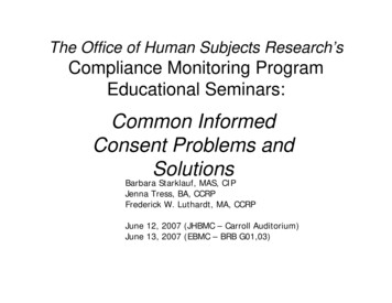Common Informed Consent Problems And Solutions