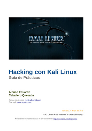 Hacking Con Kali Linux - Hackeruna 